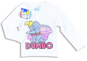 Dievčenské tričko s flitrami - Dumbo