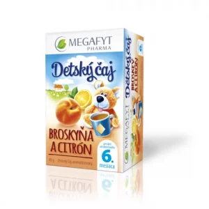 MEGAFYT Detský čaj BROSKYŇA A CITRÓN ovocný čaj, 20x2 g (40 g)